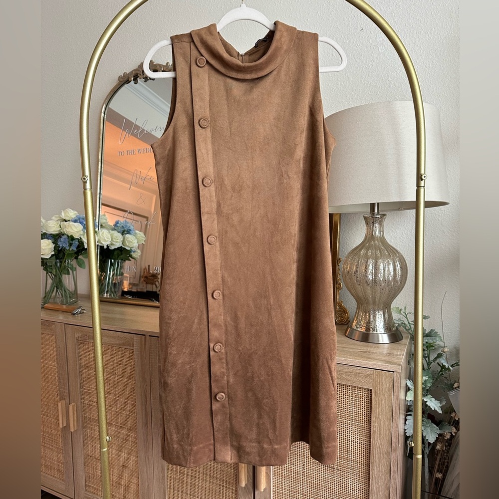 J. McLaughlin Brown Button-Down Mini Dress